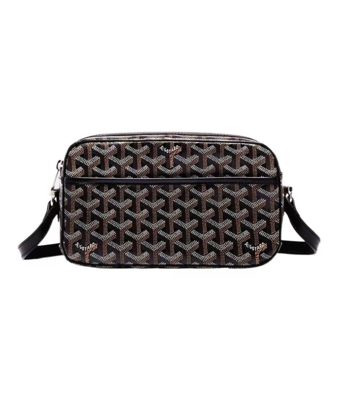 GOYARD Черная кожаная сумка на плечо, фото 2