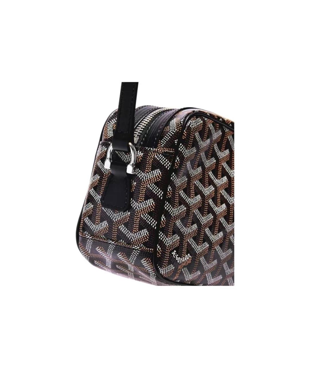 GOYARD Черная кожаная сумка на плечо, фото 3