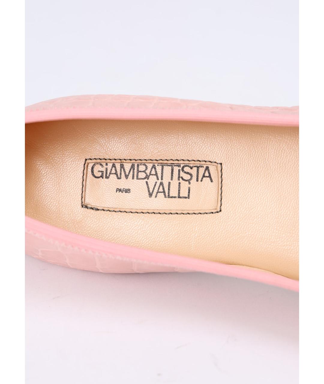 GIAMBATTISTA VALLI Розовые кожаные балетки, фото 3
