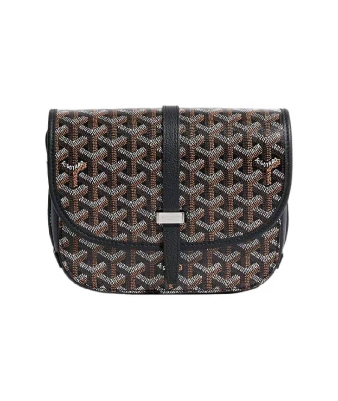 GOYARD Черная кожаная сумка на плечо, фото 2