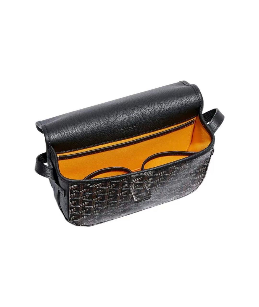 GOYARD Черная кожаная сумка на плечо, фото 4
