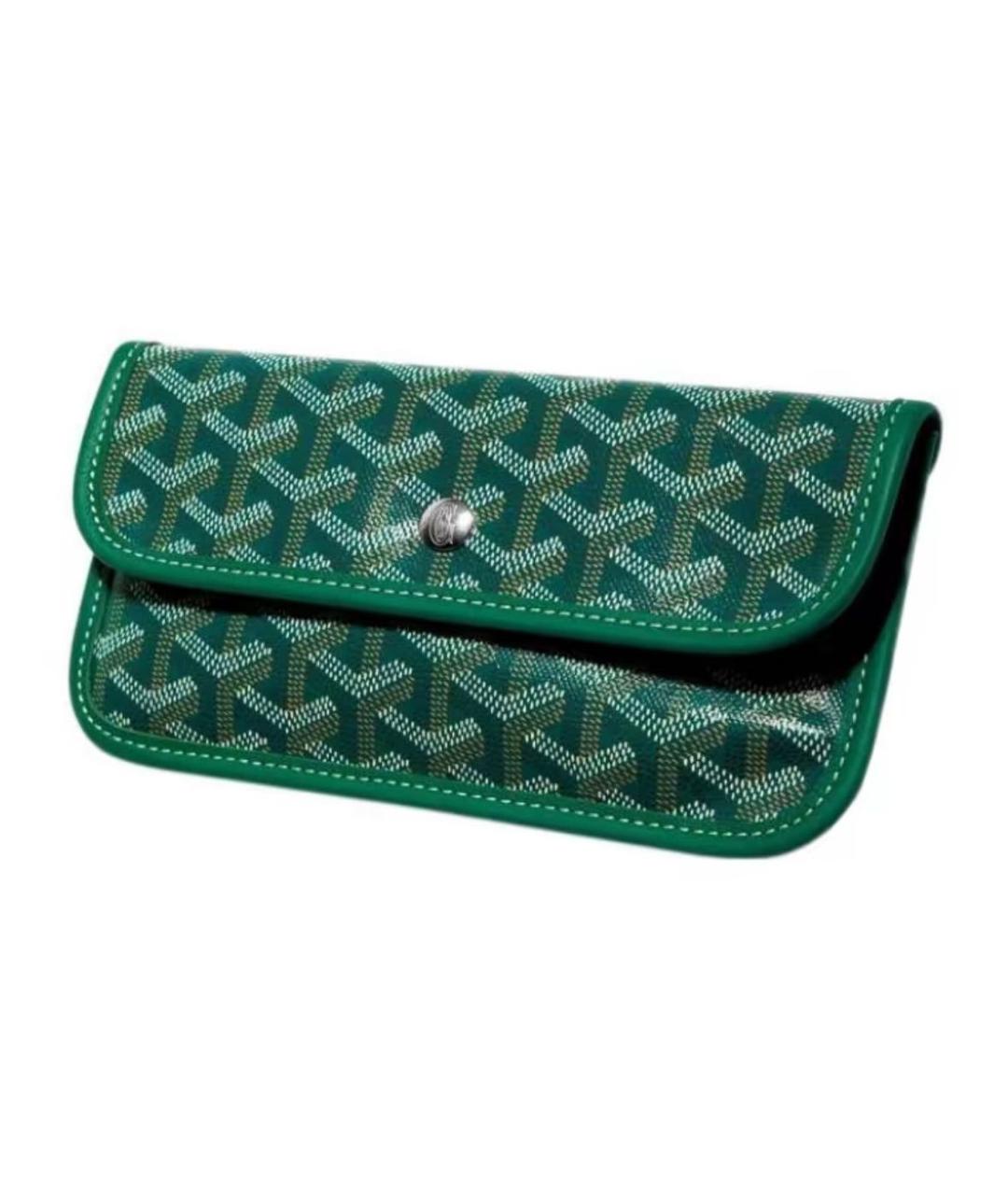 GOYARD Зеленая кожаная сумка тоут, фото 3