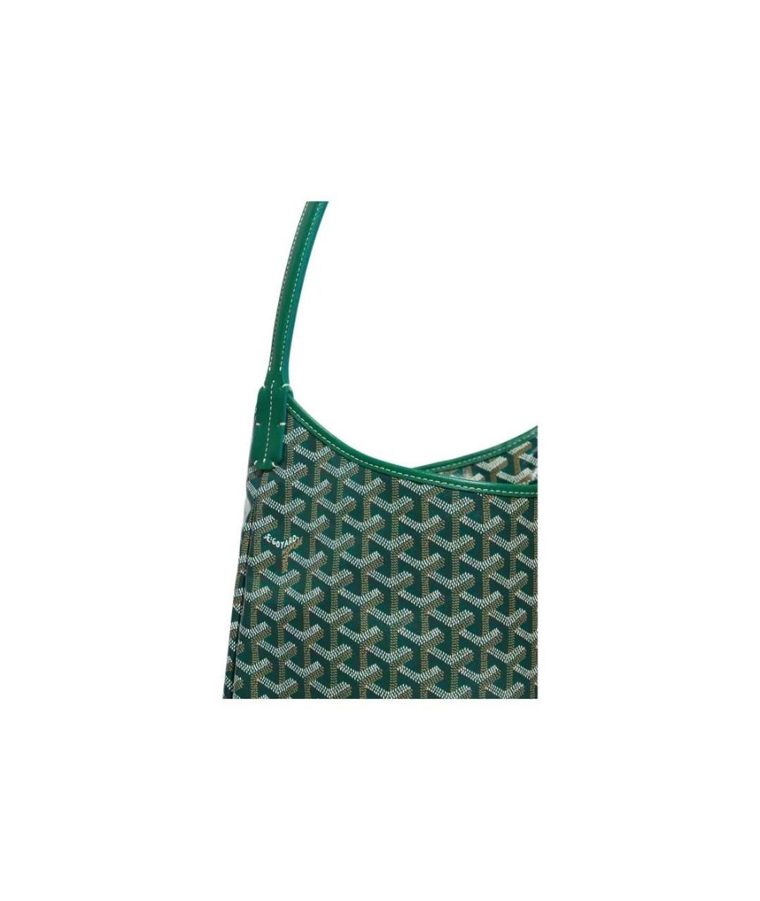 GOYARD Зеленая кожаная сумка тоут, фото 4