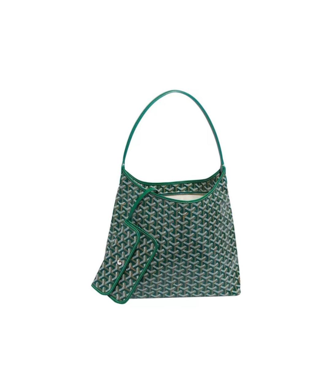 GOYARD Зеленая кожаная сумка тоут, фото 2
