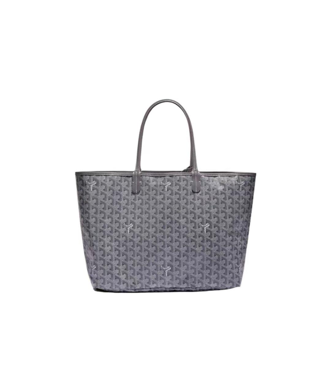 GOYARD Серая кожаная сумка тоут, фото 2