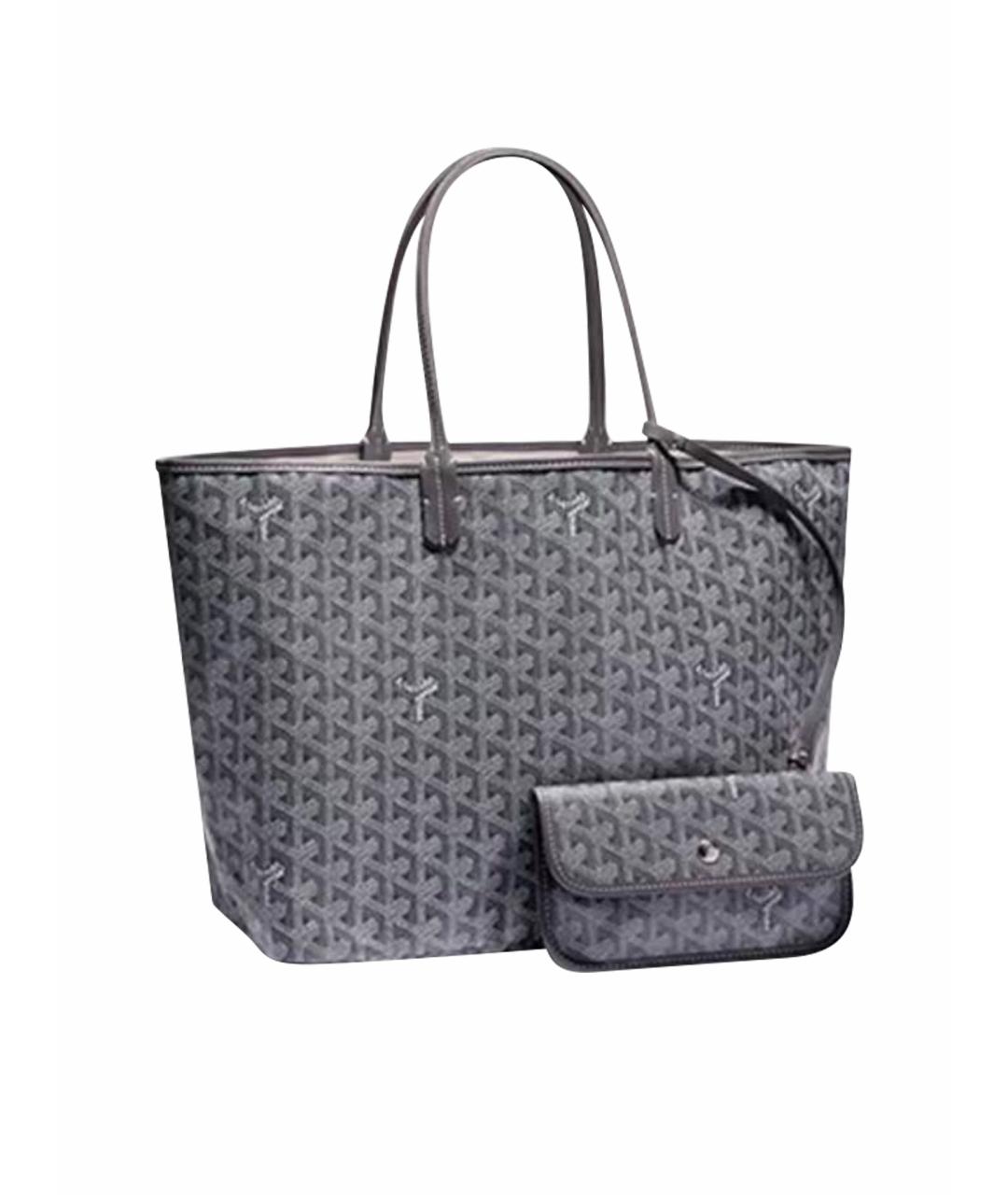GOYARD Серая кожаная сумка тоут, фото 1