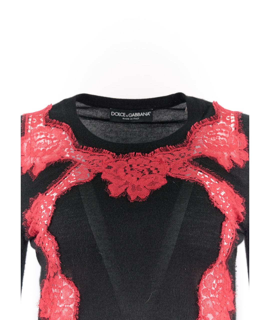 DOLCE&GABBANA Черный кашемировый джемпер / свитер, фото 4