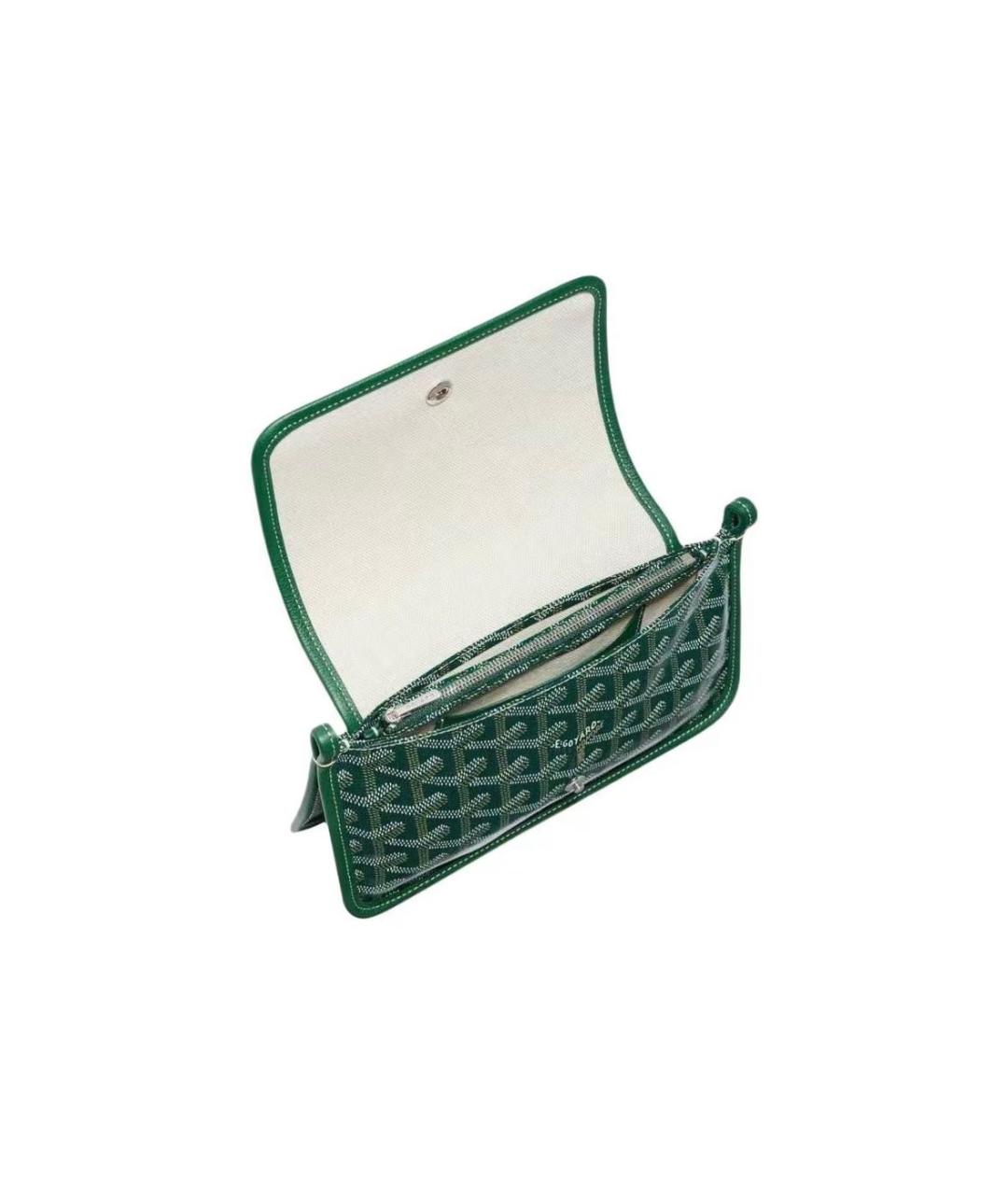 GOYARD Зеленая кожаная сумка через плечо, фото 4