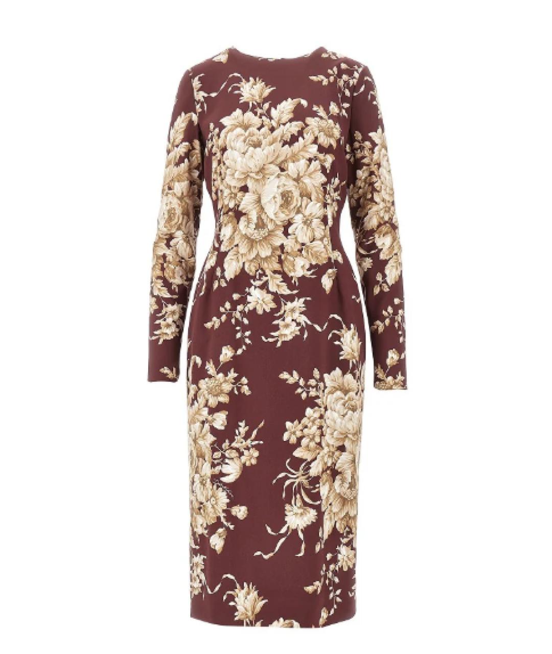 DOLCE&GABBANA Бордовое повседневное платье, фото 1