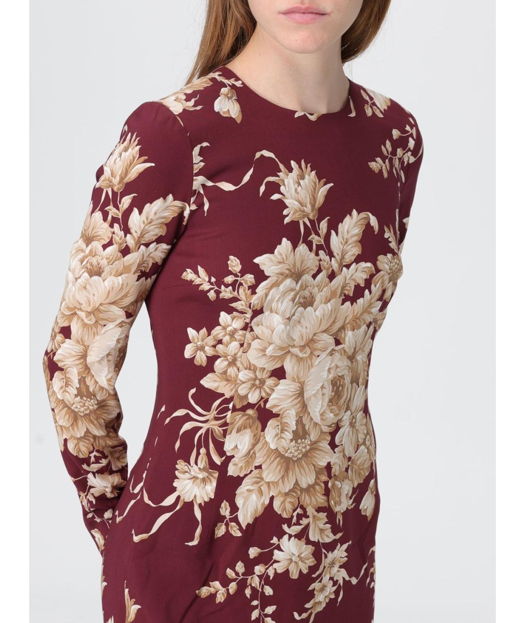 DOLCE&GABBANA Бордовое повседневное платье, фото 5