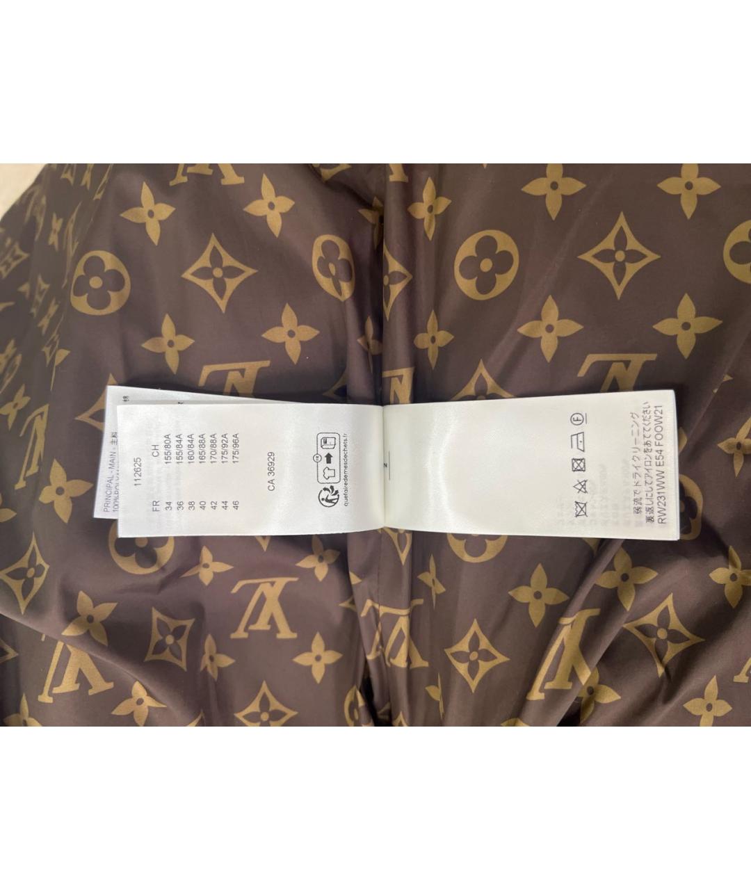 LOUIS VUITTON Черный полиэстеровый пуховик, фото 6