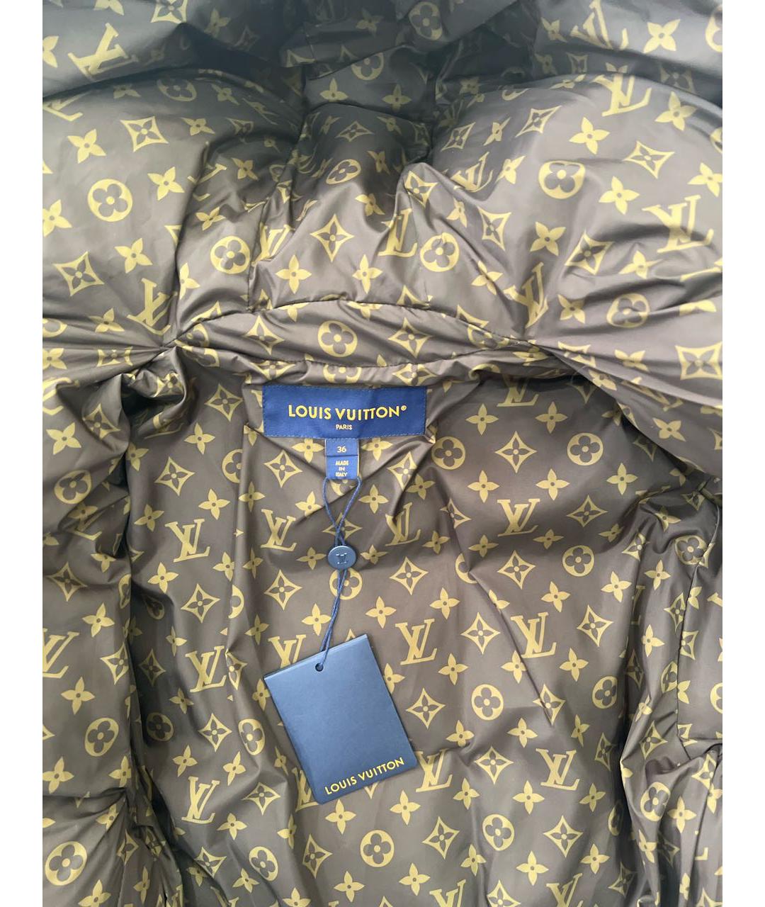 LOUIS VUITTON Черный полиэстеровый пуховик, фото 3