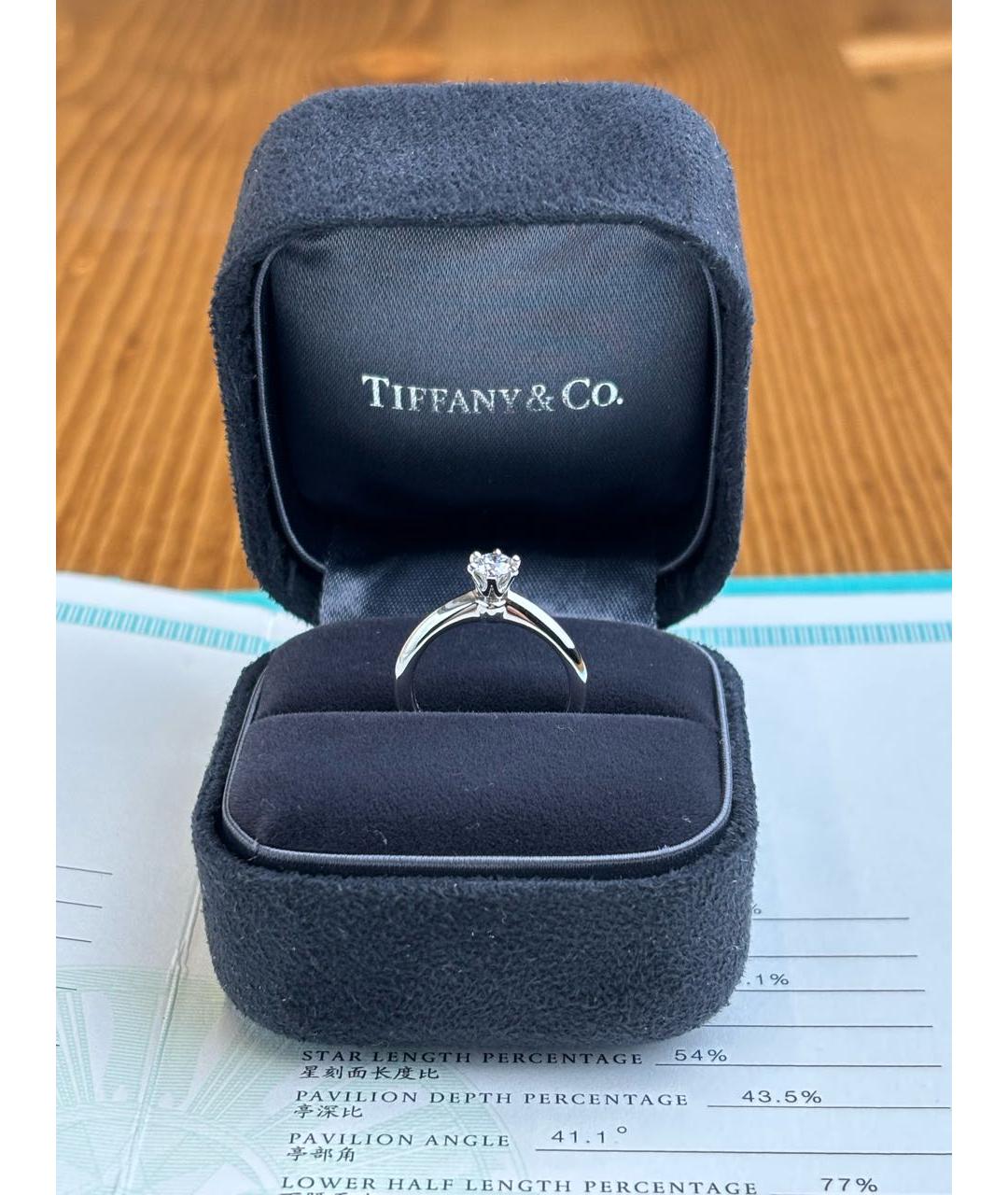 TIFFANY&CO Белое платиновое кольцо, фото 5