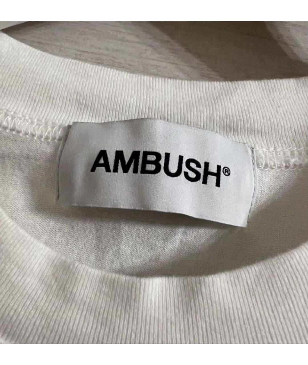 AMBUSH Белая хлопковая футболка, фото 4