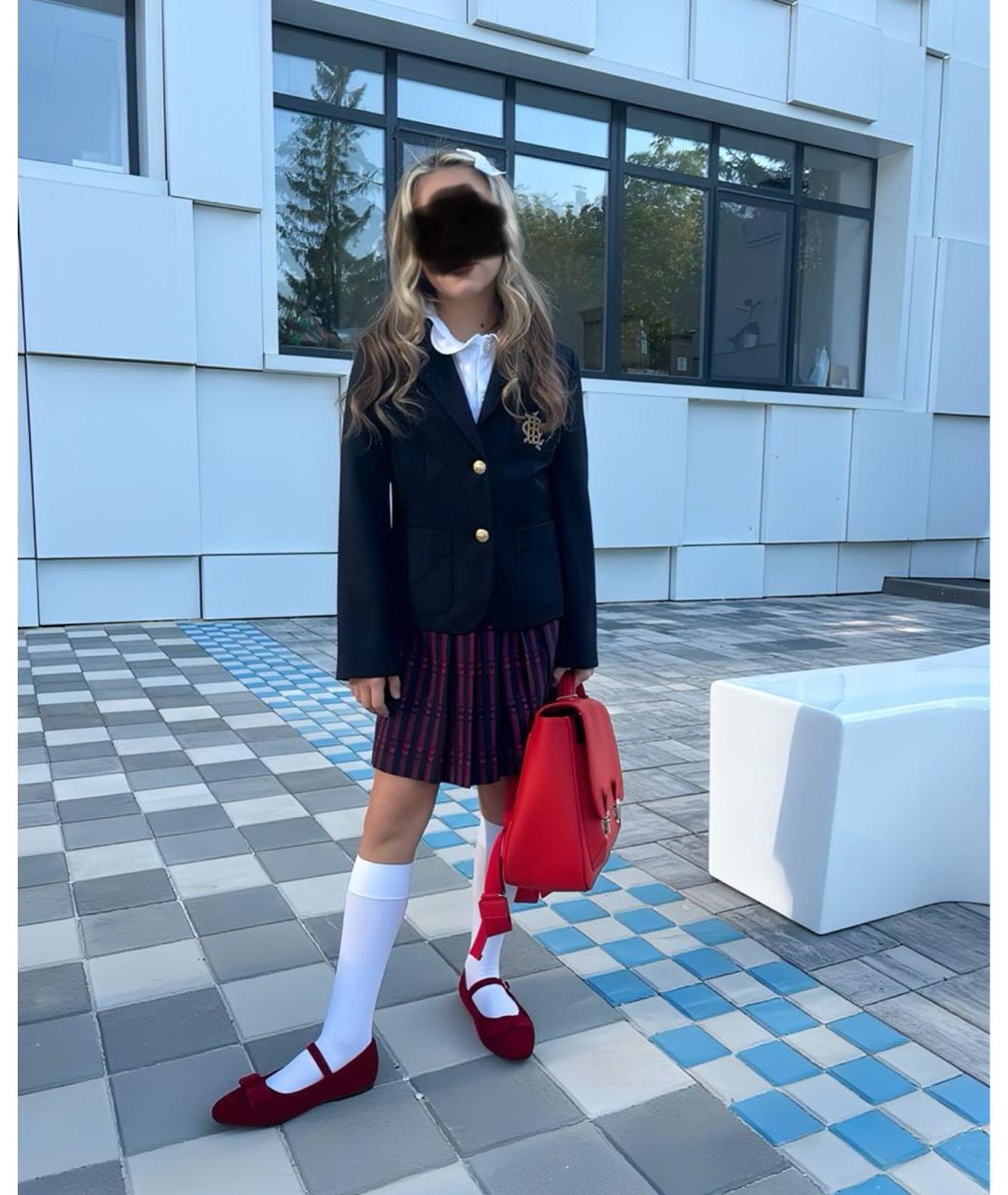 GUCCI Темно-синяя хлопковая юбка, фото 8
