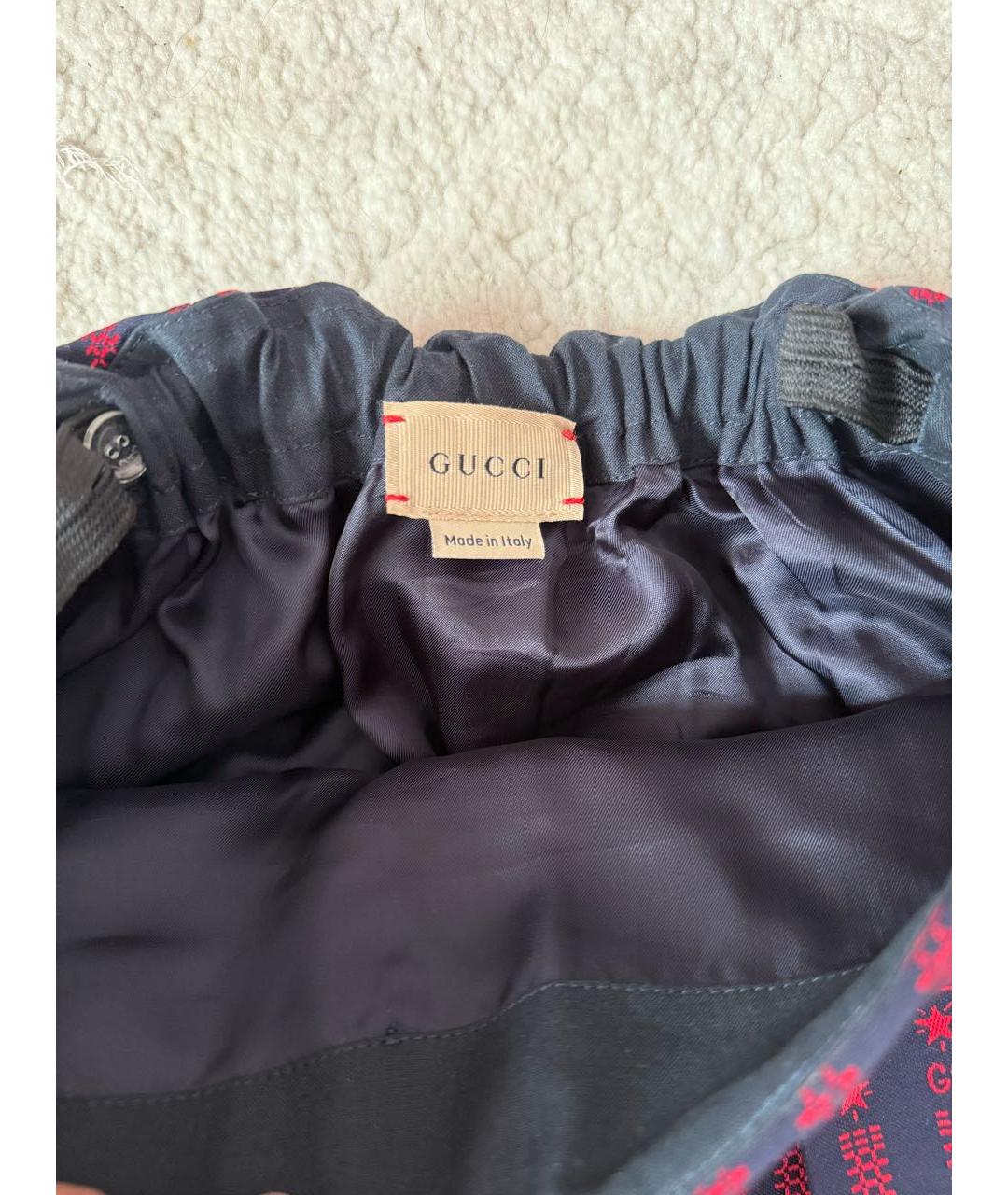 GUCCI Темно-синяя хлопковая юбка, фото 5