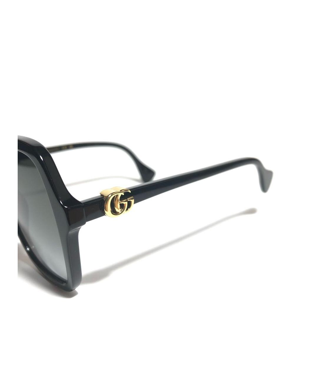 GUCCI Черные пластиковые солнцезащитные очки, фото 3