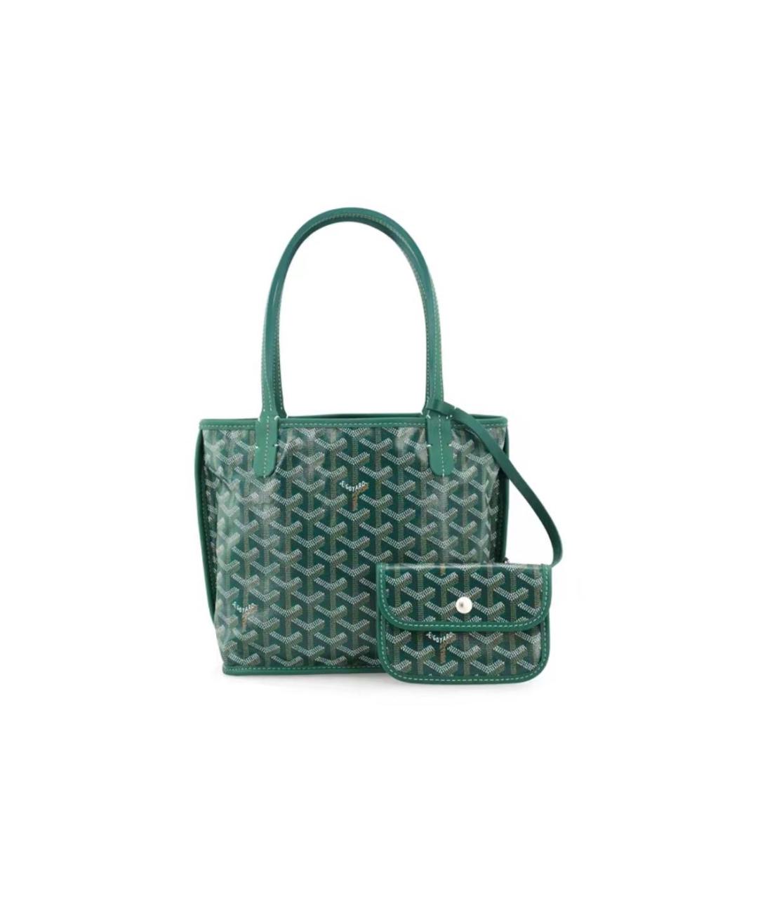 GOYARD Зеленая кожаная сумка через плечо, фото 2