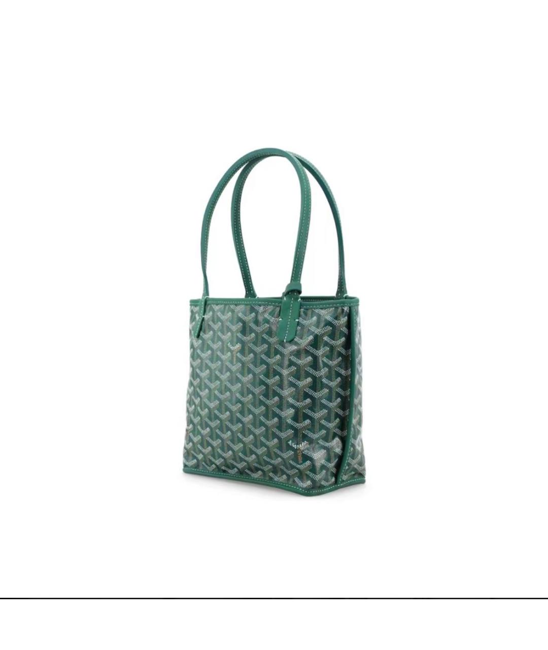 GOYARD Зеленая кожаная сумка через плечо, фото 3