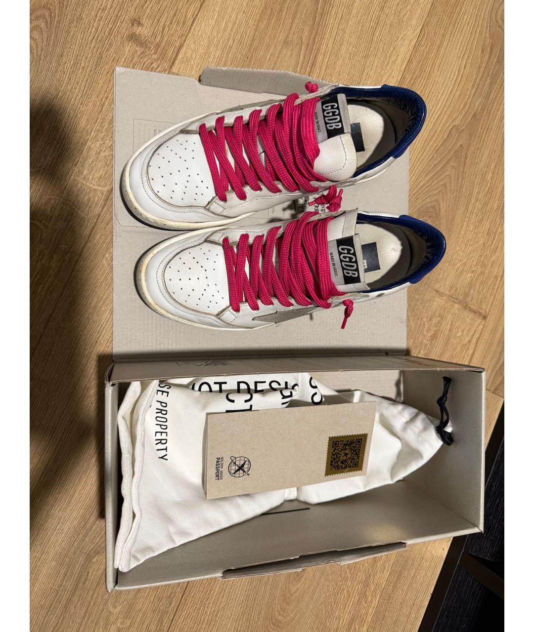 GOLDEN GOOSE DELUXE BRAND Белые кожаные кеды, фото 7