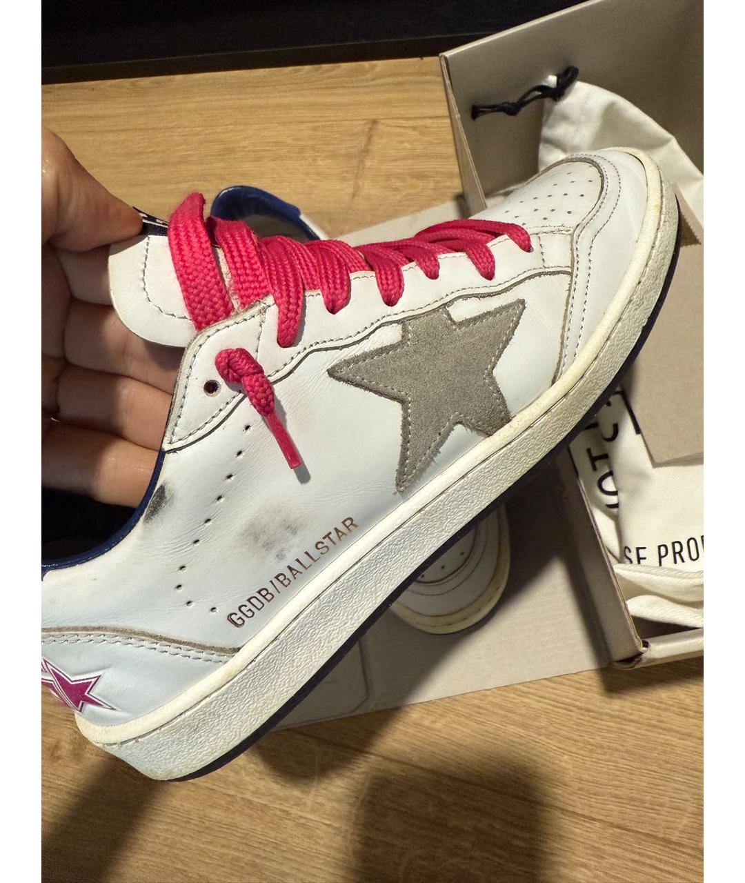 GOLDEN GOOSE DELUXE BRAND Белые кожаные кеды, фото 4