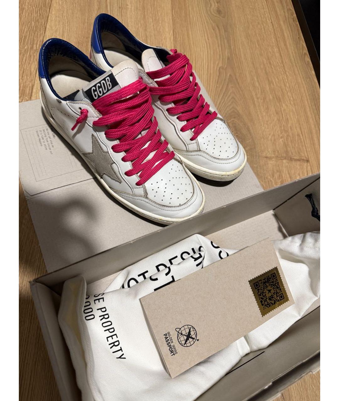 GOLDEN GOOSE DELUXE BRAND Белые кожаные кеды, фото 6