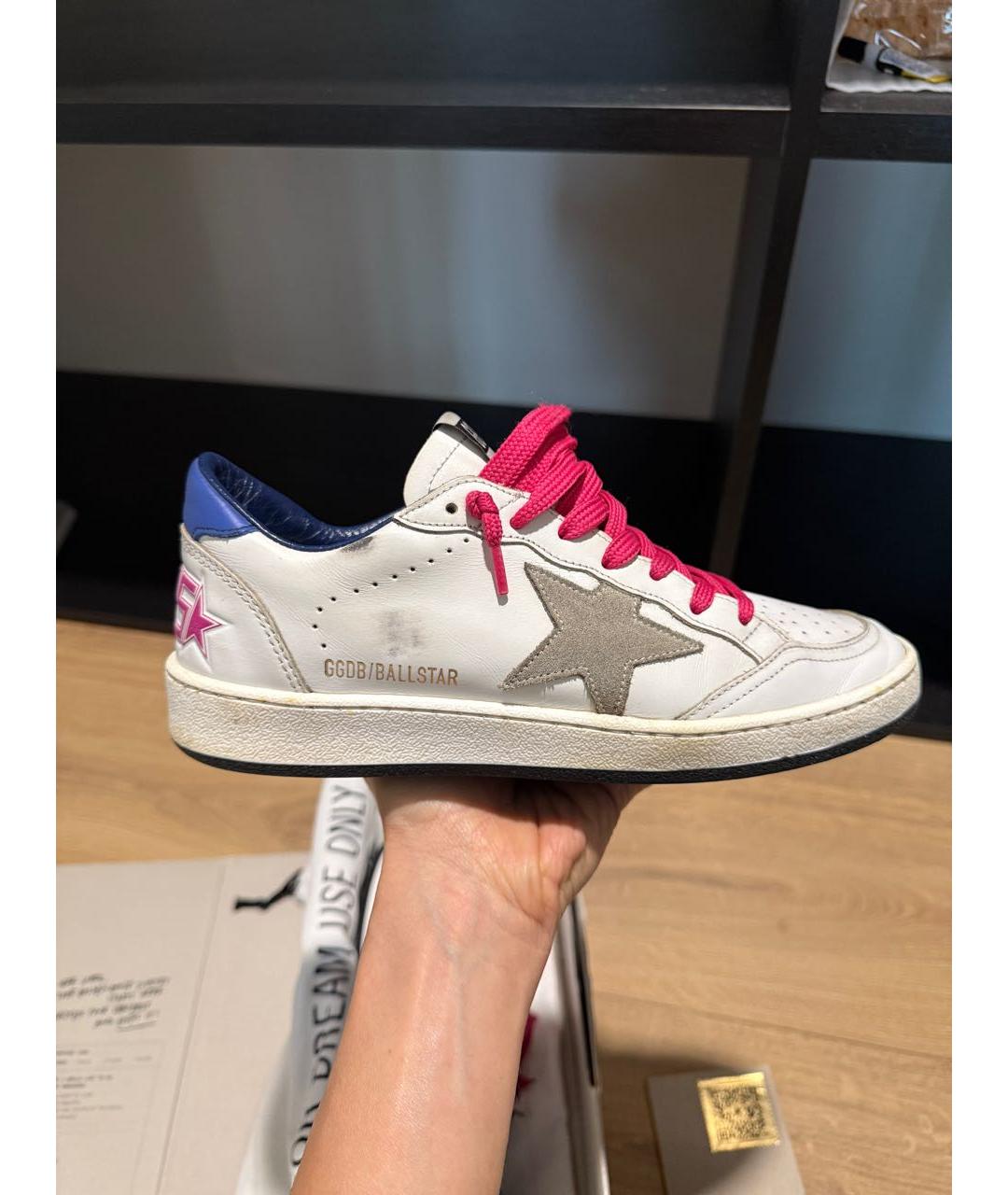 GOLDEN GOOSE DELUXE BRAND Белые кожаные кеды, фото 8