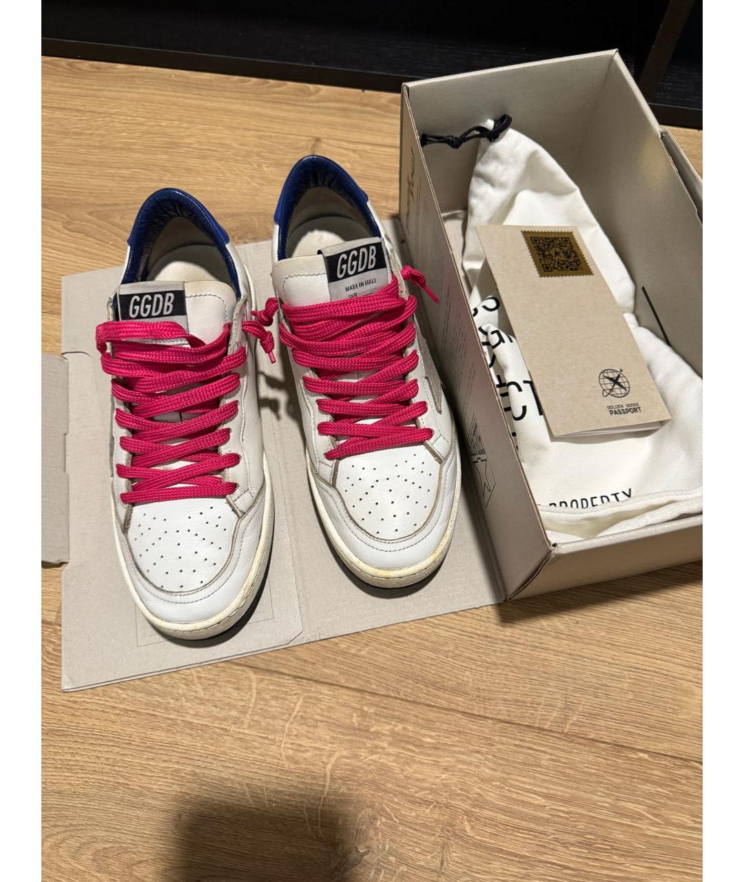 GOLDEN GOOSE DELUXE BRAND Белые кожаные кеды, фото 3