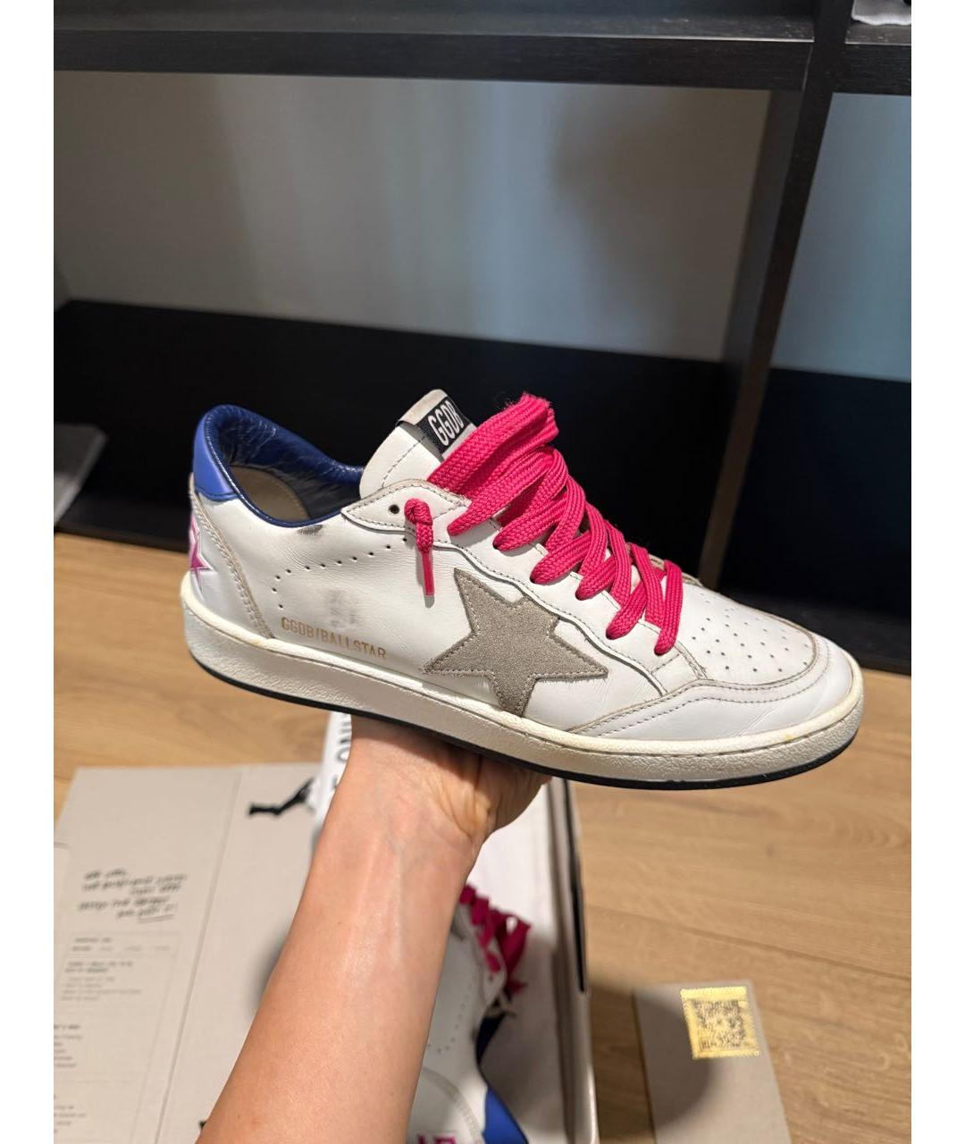 GOLDEN GOOSE DELUXE BRAND Белые кожаные кеды, фото 2