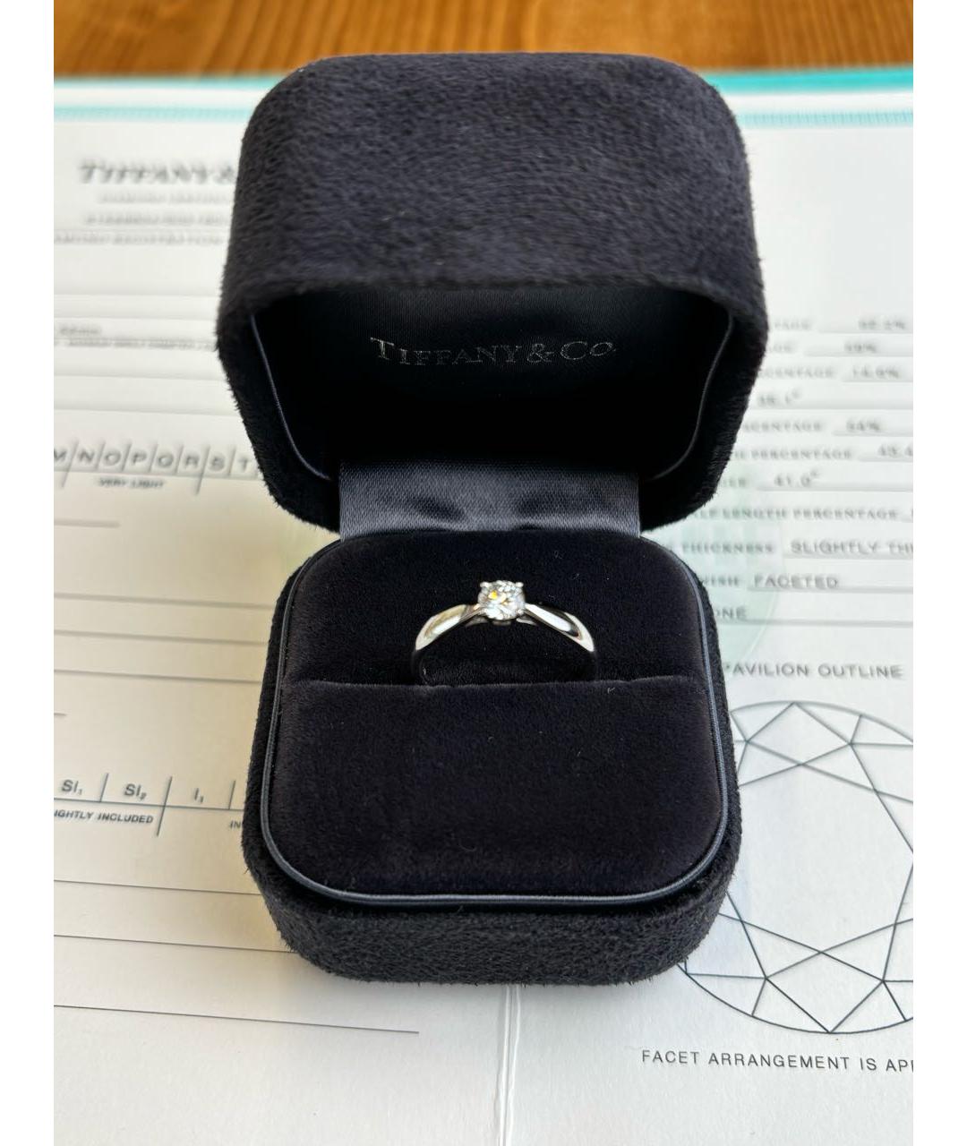 TIFFANY&CO Белое платиновое кольцо, фото 5