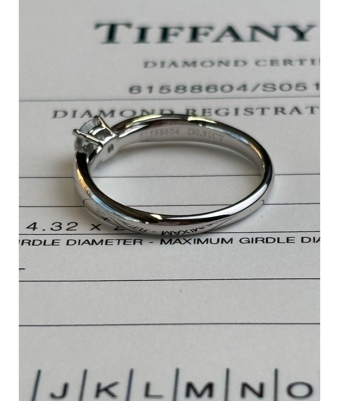 TIFFANY&CO Белое платиновое кольцо, фото 7