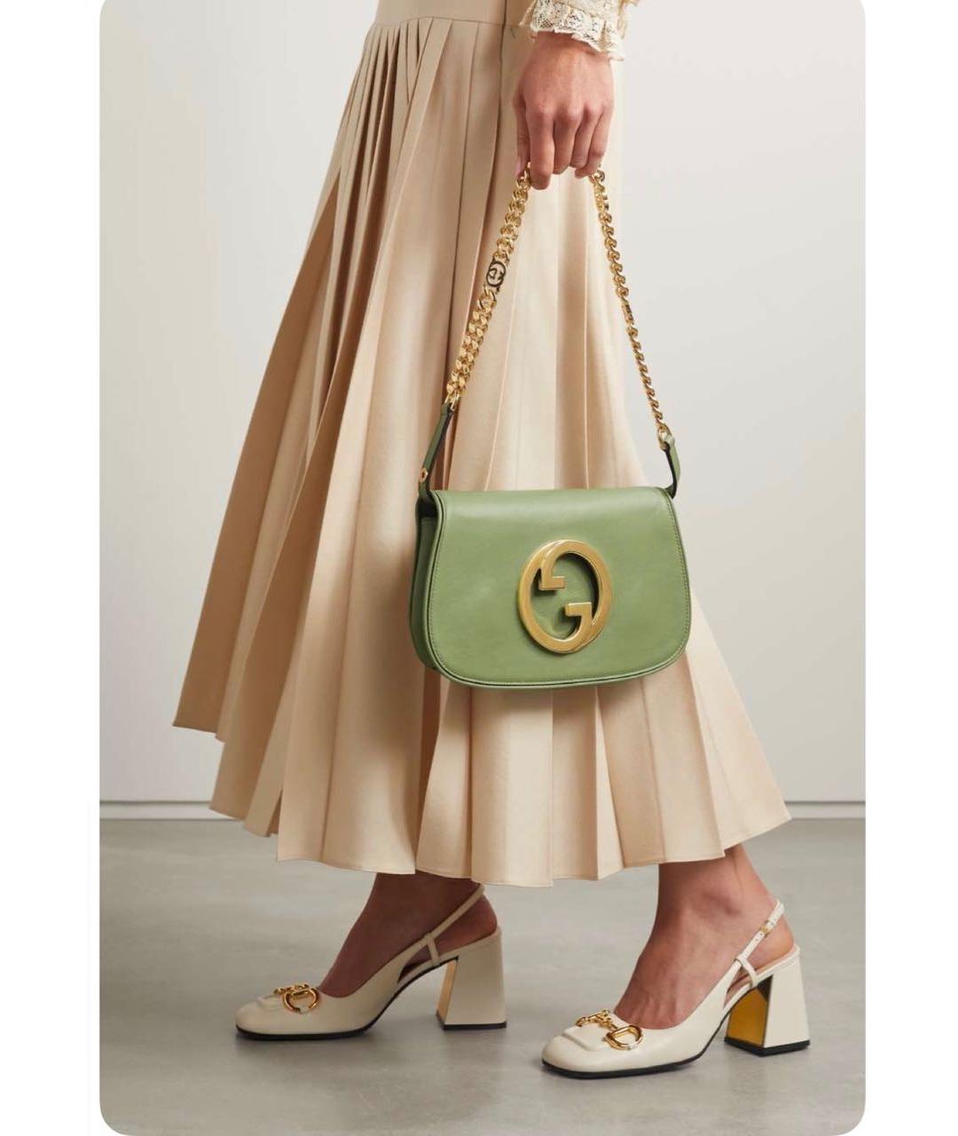 GUCCI Белые кожаные туфли, фото 2