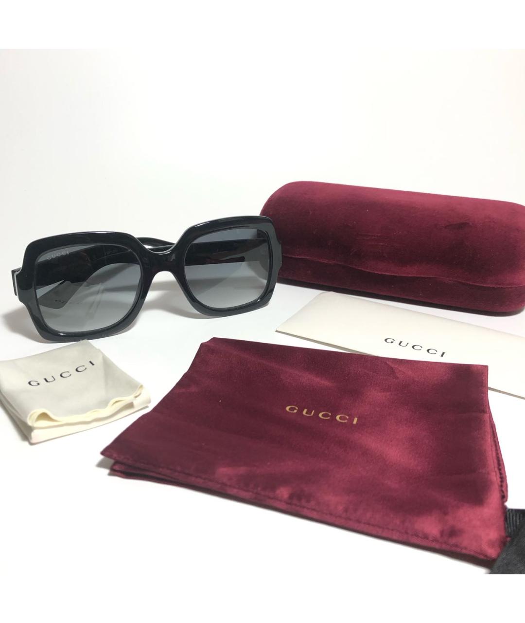 GUCCI Черные пластиковые солнцезащитные очки, фото 5