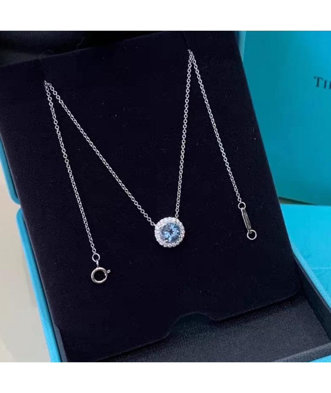 TIFFANY&CO Голубое колье из белого золота, фото 2