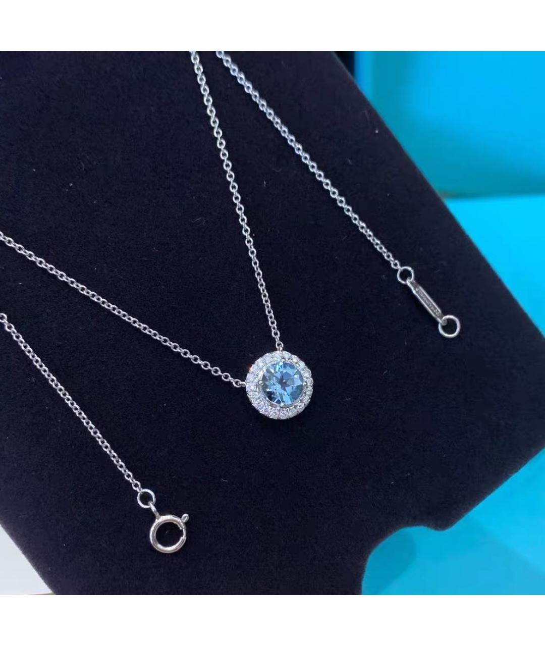 TIFFANY&CO Голубое колье из белого золота, фото 3