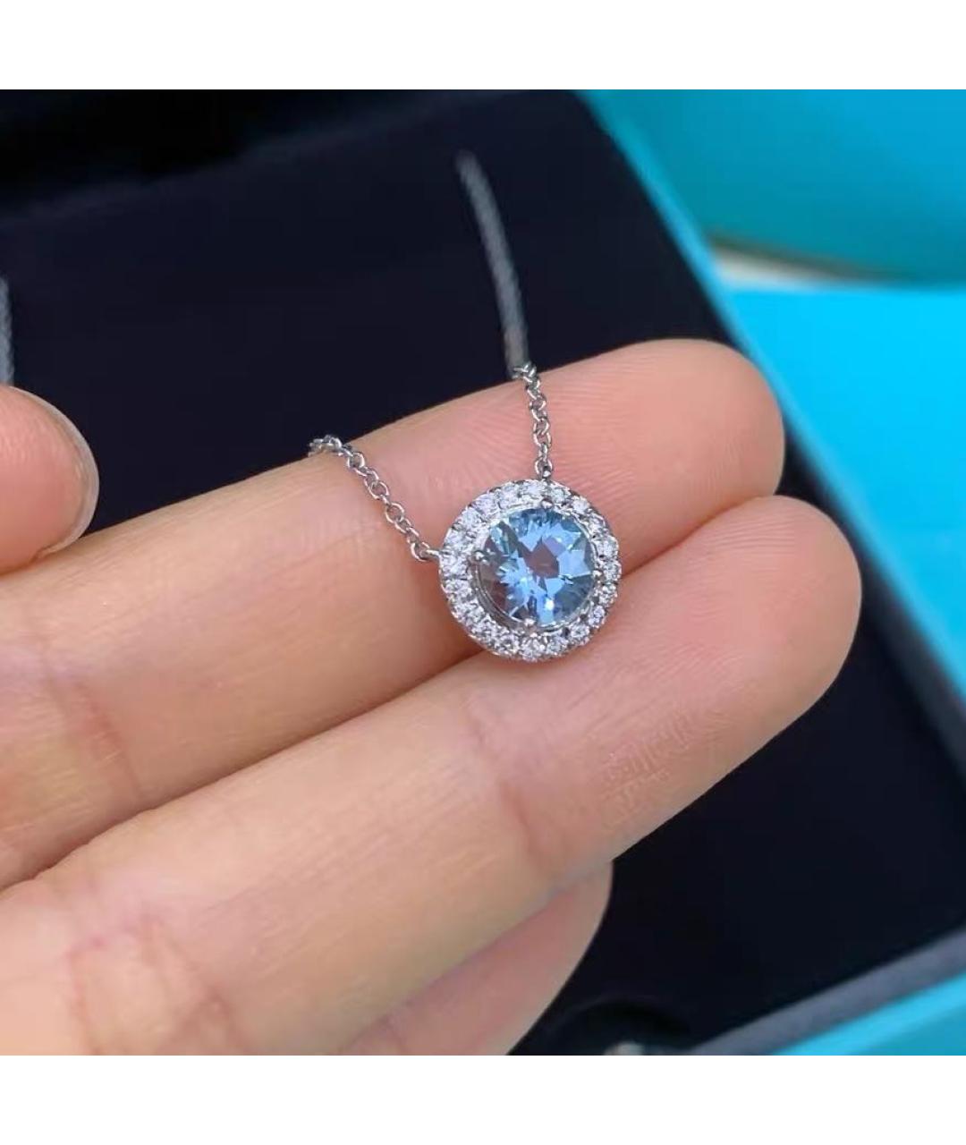 TIFFANY&CO Голубое колье из белого золота, фото 4