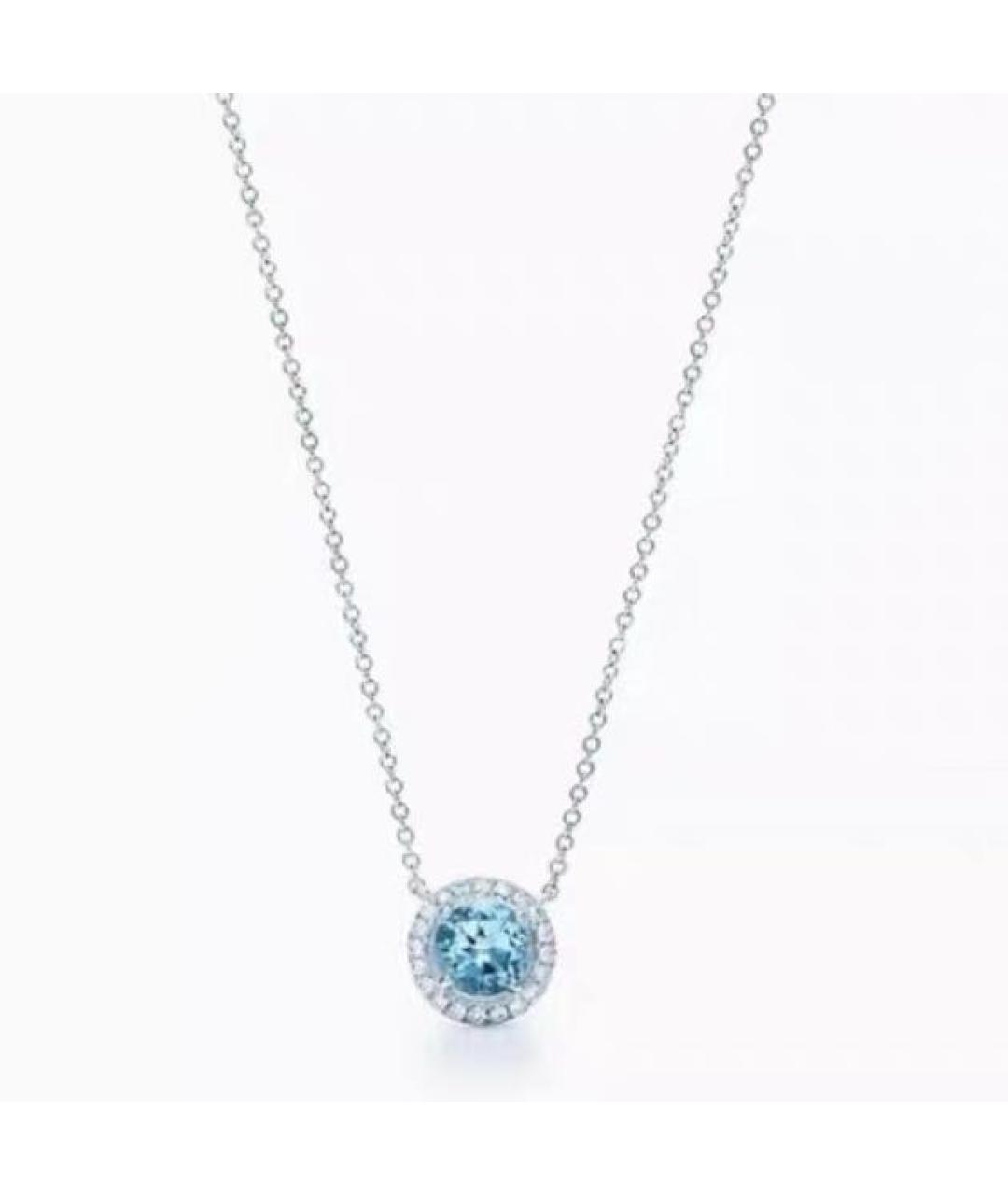 TIFFANY&CO Голубое колье из белого золота, фото 6