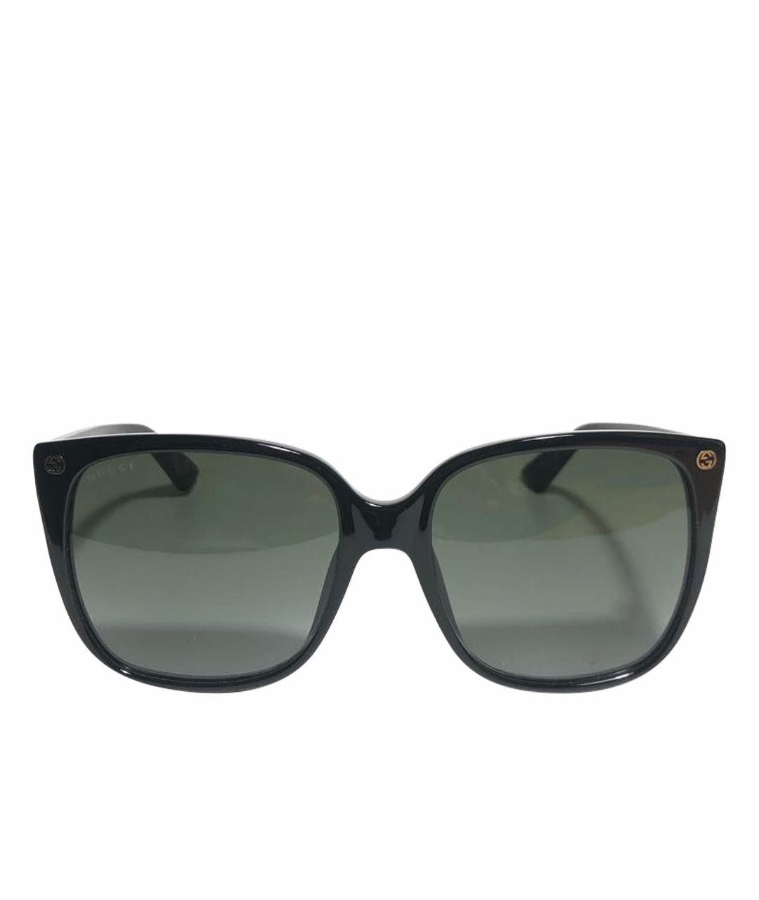 GUCCI Черные пластиковые солнцезащитные очки, фото 1