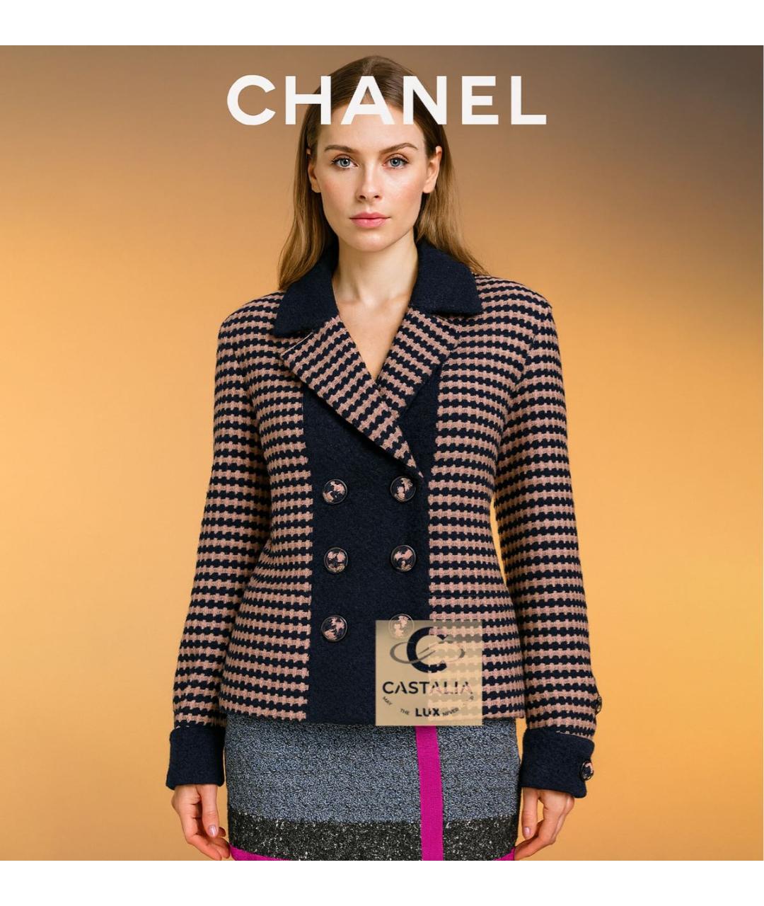 CHANEL Мульти твидовый жакет/пиджак, фото 2