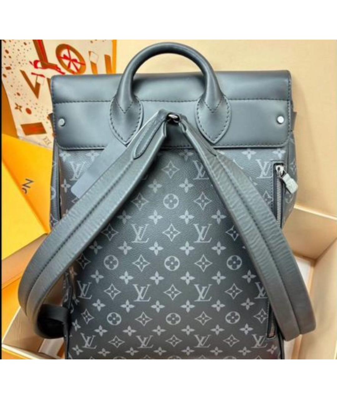 LOUIS VUITTON Темно-синий кожаный рюкзак, фото 2