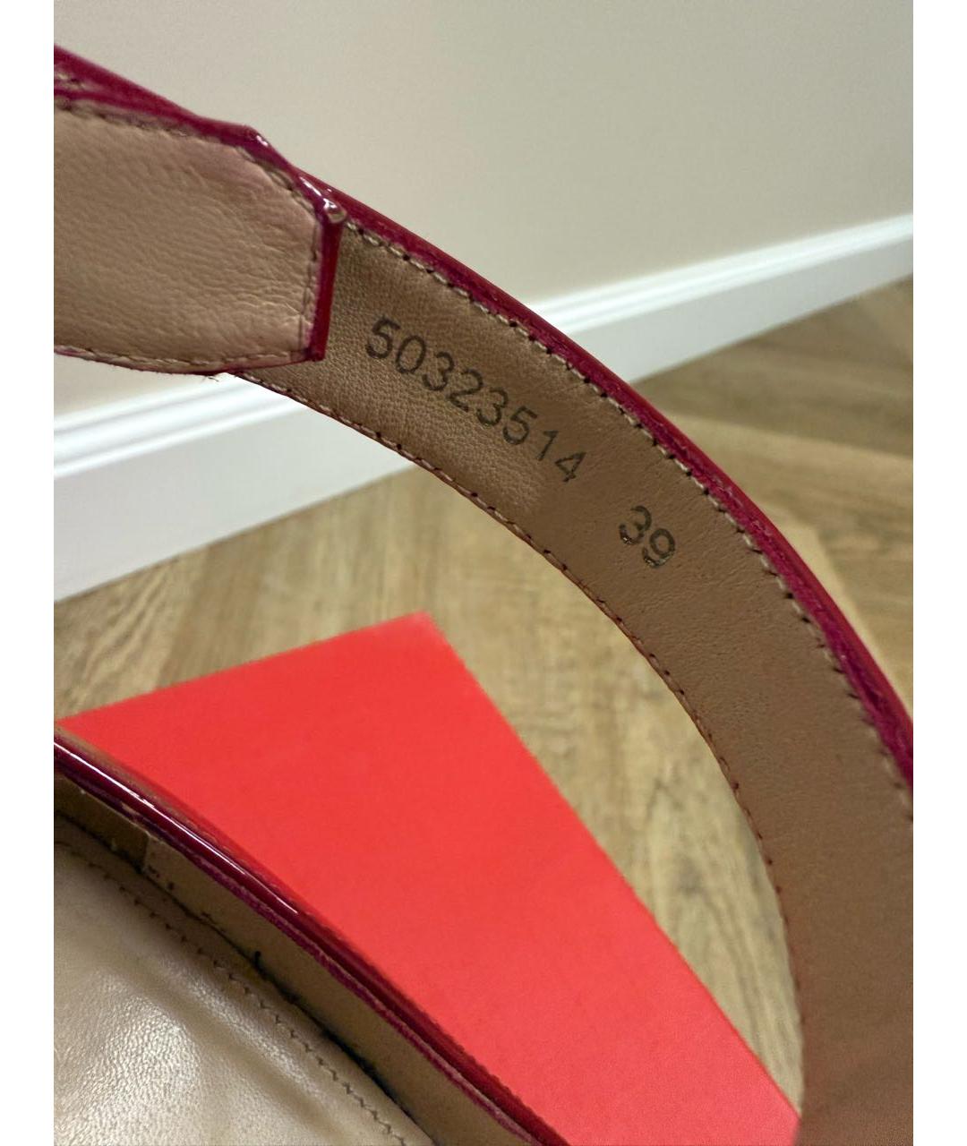 HUGO BOSS Бордовые туфли из лакированной кожи, фото 7