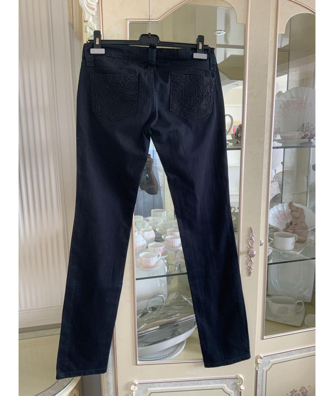 PHILIPP PLEIN Черные хлопковые прямые джинсы, фото 2
