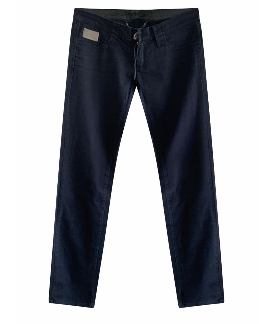 PHILIPP PLEIN Черные хлопковые прямые джинсы, фото 1