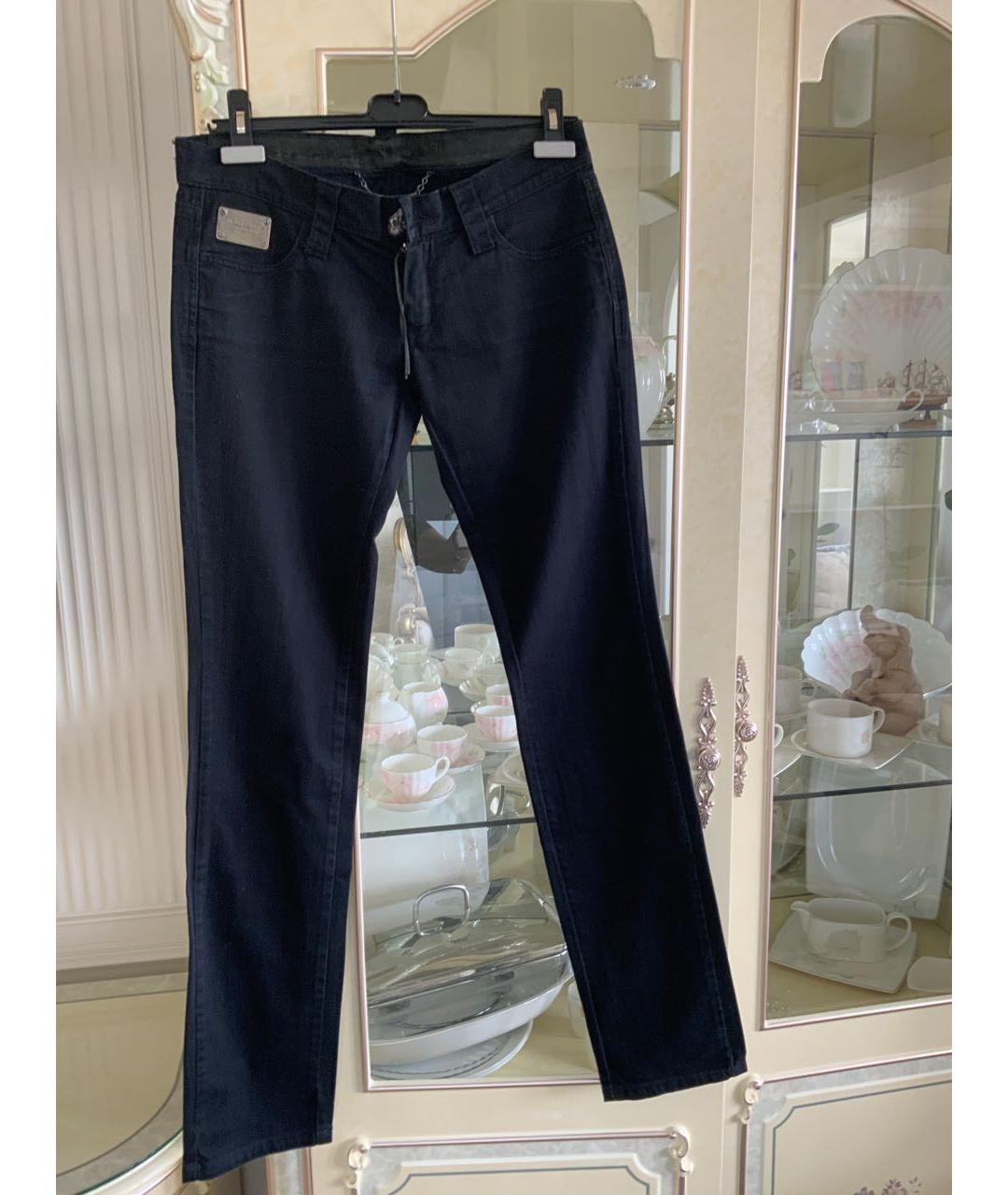 PHILIPP PLEIN Черные хлопковые прямые джинсы, фото 9
