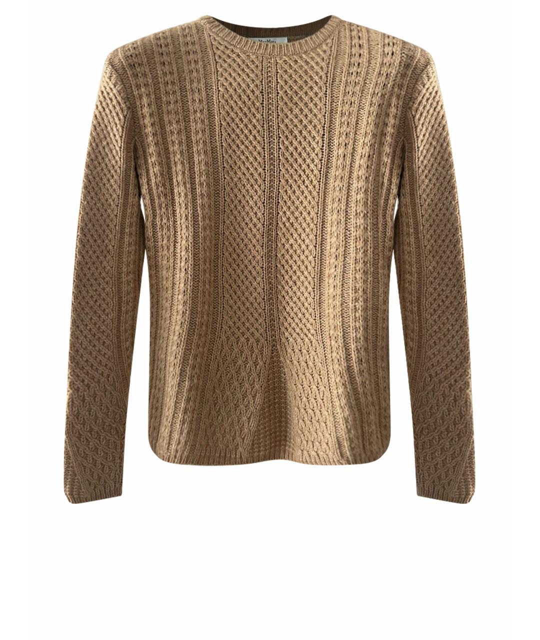 MAX MARA Бежевый кашемировый джемпер / свитер, фото 1