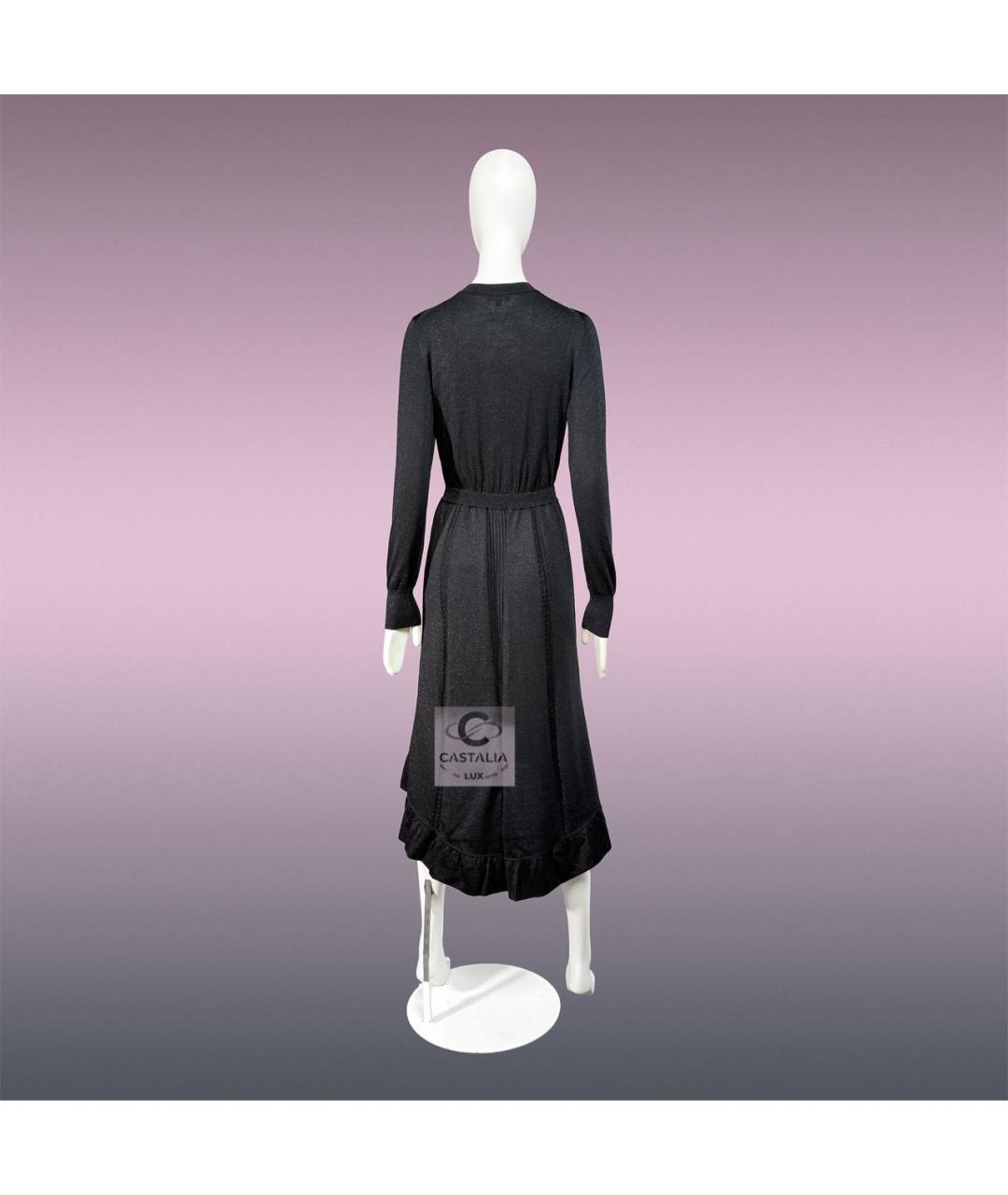 CHANEL Черное вискозное коктейльное платье, фото 7