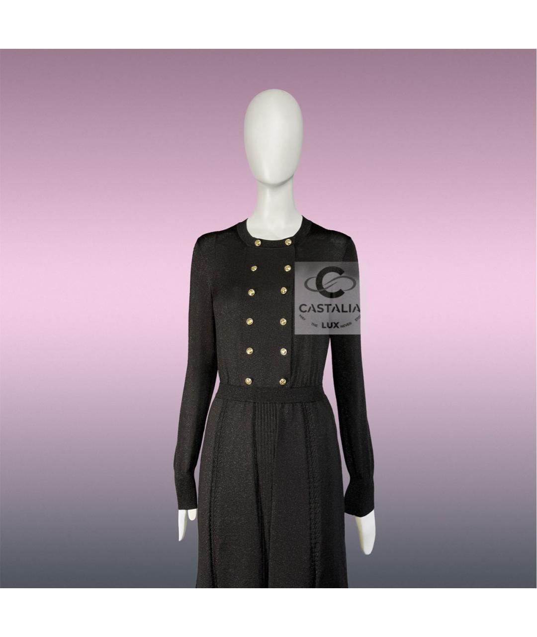 CHANEL Черное вискозное коктейльное платье, фото 4