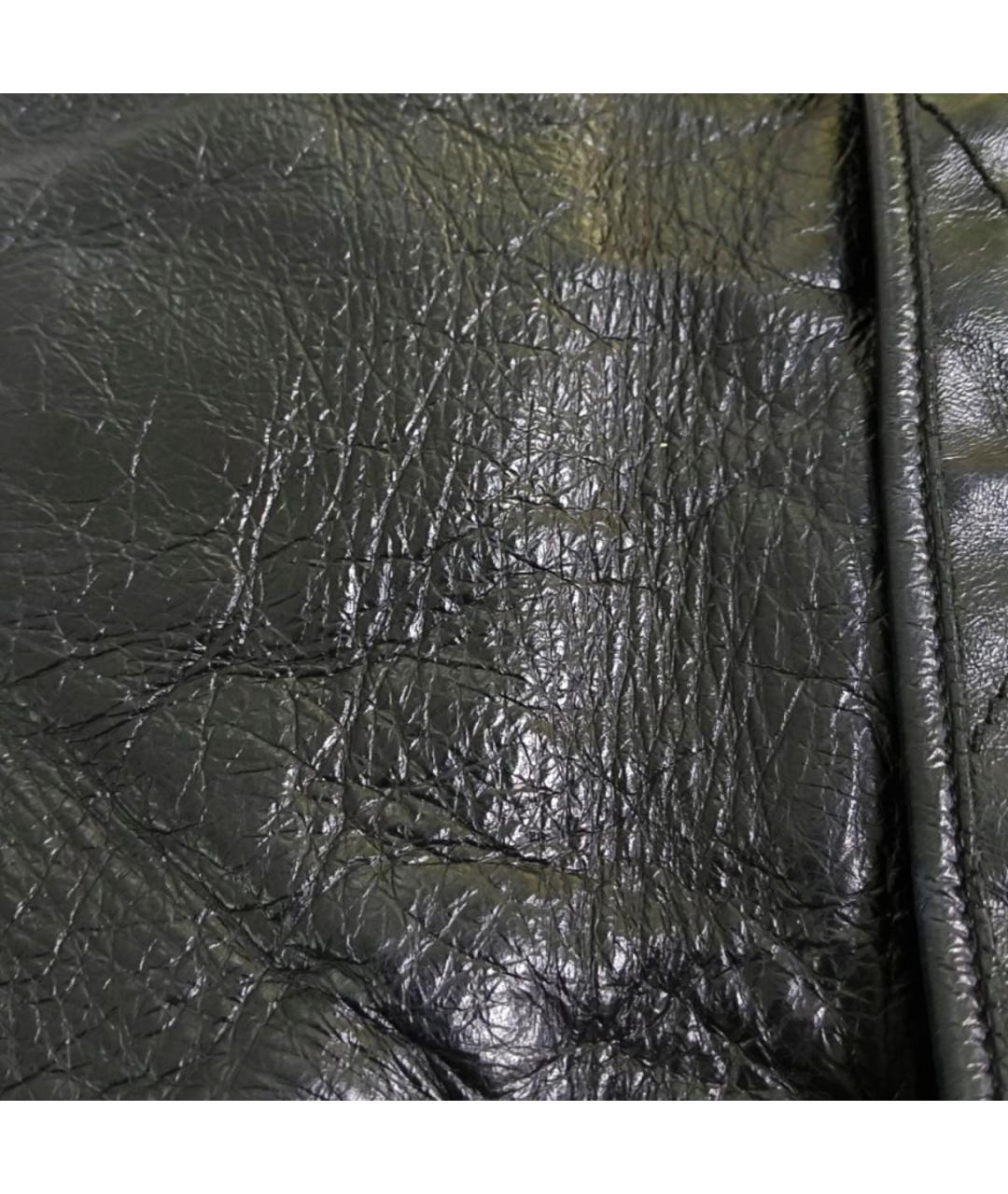 SAINT LAURENT Черная кожаная сумка тоут, фото 7