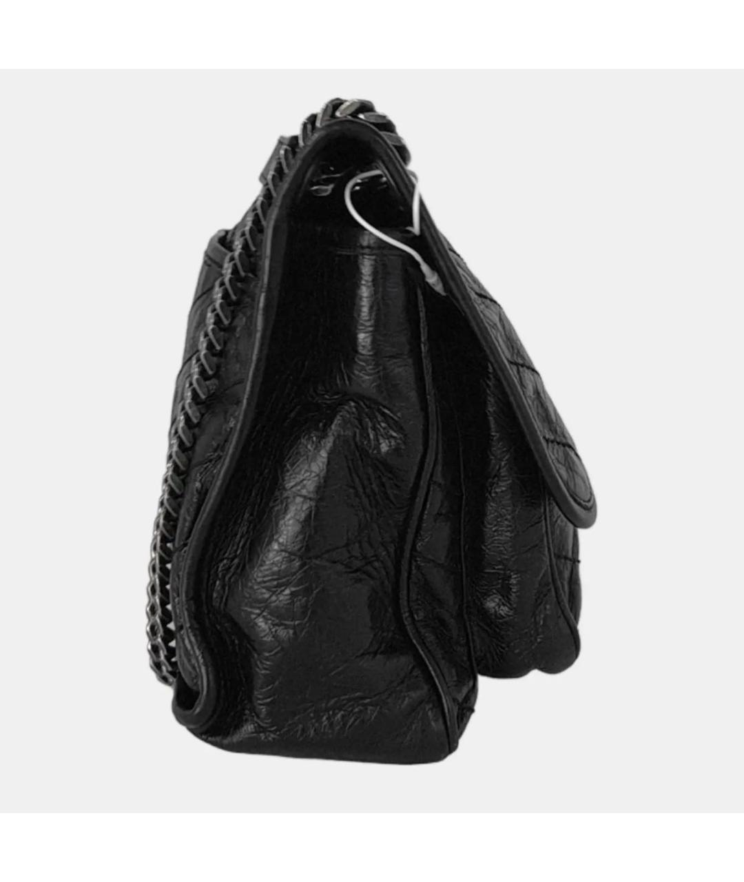 SAINT LAURENT Черная кожаная сумка тоут, фото 3