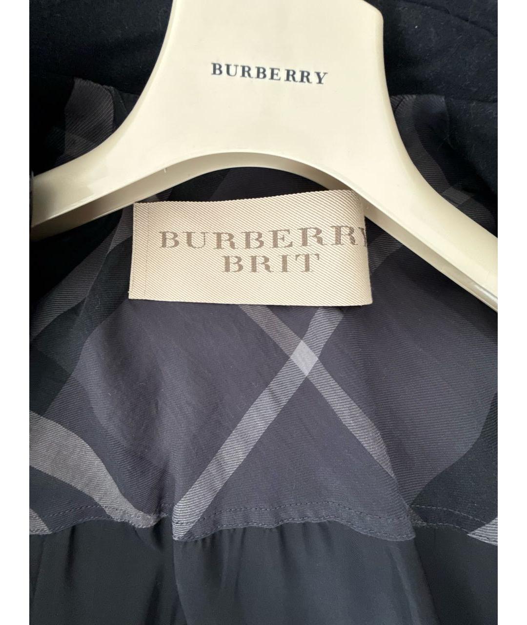 BURBERRY Черное шерстяное пальто, фото 3